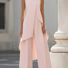 Annabella™ Elegant Drape Long Jumpsuit