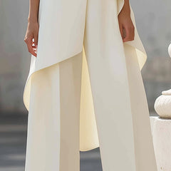 Annabella™ Elegant Drape Long Jumpsuit