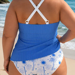Isabelle | Plus Size Ribbed Tankini Set
