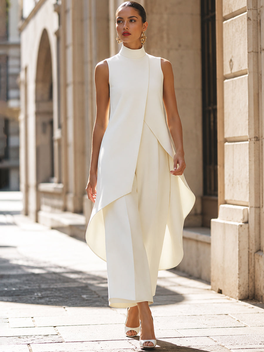 Annabella™ Elegant Drape Long Jumpsuit