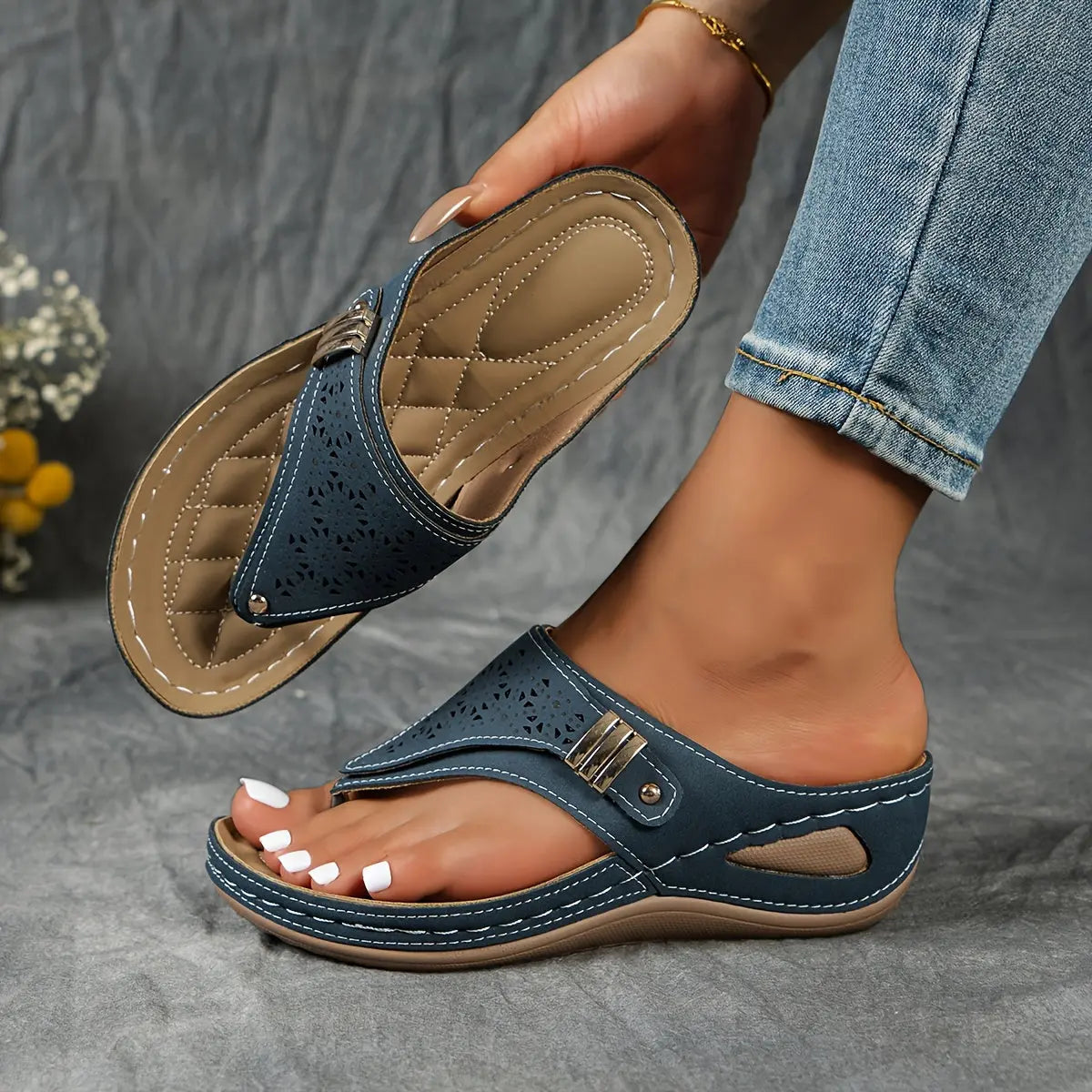Anna™ | Comfort Wedge Toe Sandals
