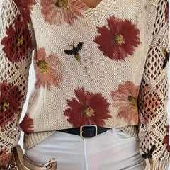 Kaiti™ - Elegant Floral Sweater