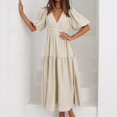Aurielle™ V-Neck Flow Dress