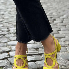 Winnie | Vintage Circle Heel Sandals