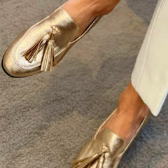 Laurel™ Chic Gold Moccasins