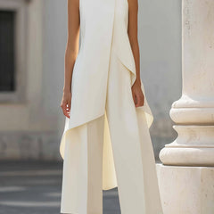 Annabella™ Elegant Drape Long Jumpsuit