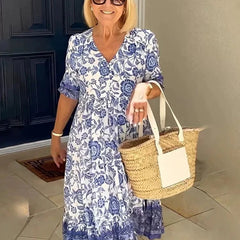 Rosetta™ V-Neck Bohemian Dress