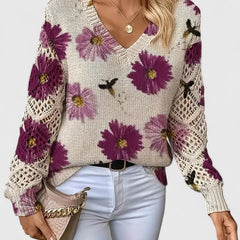 Kaiti™ - Elegant Floral Sweater