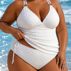 Aurora | Plus Size Textured Tankini Set