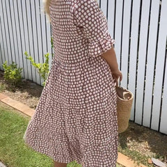 Julia™ Short-Sleeve Midi Dress