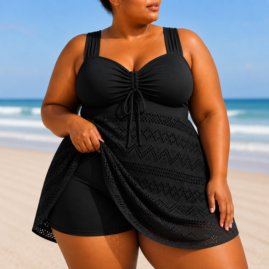Rosie | Plus Size Elegant Swim Dress Set