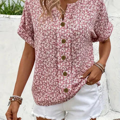 Amira™ - Floral Button-Up Blouse