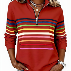 Raina™ Striped Zip Hoodie