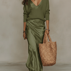 Isolde™ Knit & Satin Ensemble