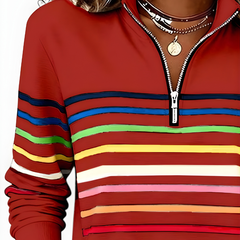 Raina™ Striped Zip Hoodie