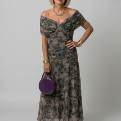 Faye | Off-Shoulder Flow Midi Dress