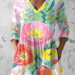Valerie | Long Blouse with V-Neck
