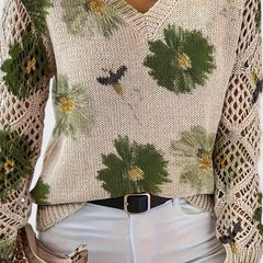 Kaiti™ - Elegant Floral Sweater