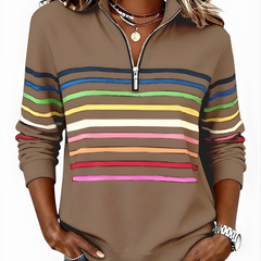 Raina™ Striped Zip Hoodie