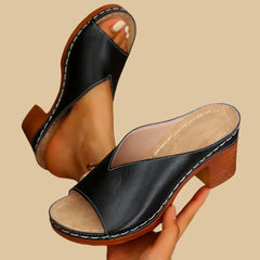 Navy™ | Orthopedic Thick Heel Sandals