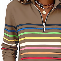 Raina™ Striped Zip Hoodie