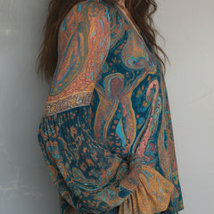 Selah™ Boho Paisley Chiffon Blouse