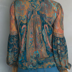 Selah™ Boho Paisley Chiffon Blouse