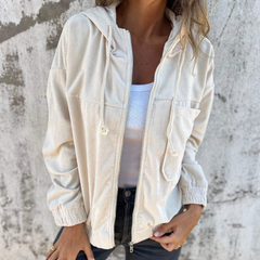 Louise™ Corduroy Hooded Zip Jacket