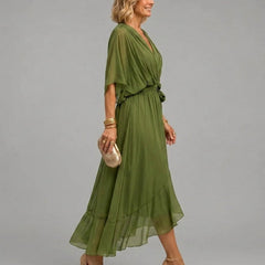Nellie | Elegant Wrap V-Neck Dress