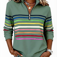 Raina™ Striped Zip Hoodie