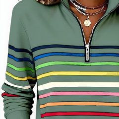 Raina™ Striped Zip Hoodie