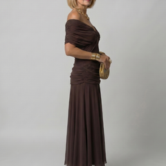 Faye | Off-Shoulder Flow Midi Dress