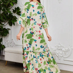 Leah™ | Floral Print Ruffle Dress