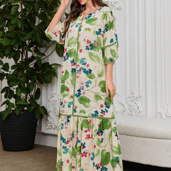 Leah™ | Floral Print Ruffle Dress
