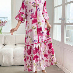 Leah™ | Floral Print Ruffle Dress
