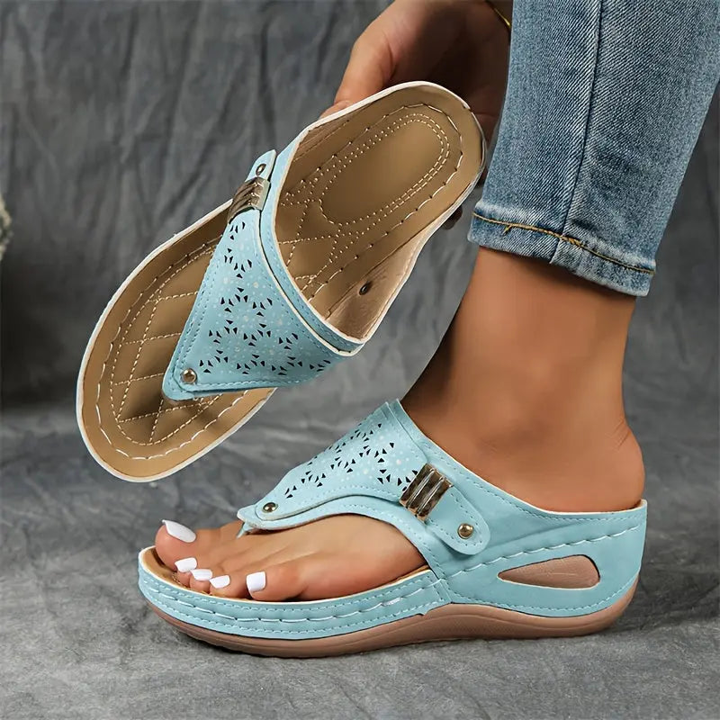 Anna™ | Comfort Wedge Toe Sandals