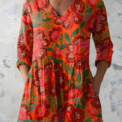 Priscilla | Long Blouse with V-Neck