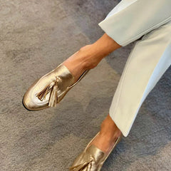 Laurel™ Chic Gold Moccasins