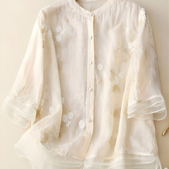 Clarice™ Embroidered Cotton Blouse