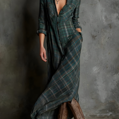 Cassandra™ Plaid Maxi Dress