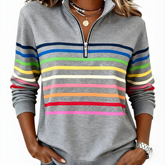 Raina™ Striped Zip Hoodie