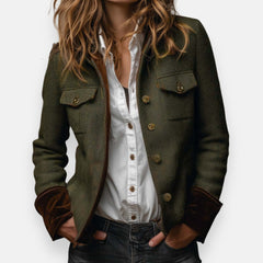 Nova™ Velvet Detail Tweed Jacket