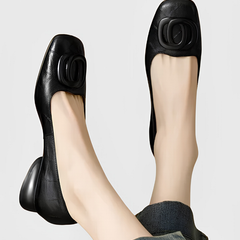 Faith™ Elegant Leather Ballet Flats