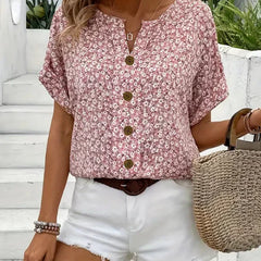 Amira™ - Floral Button-Up Blouse