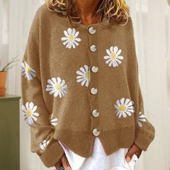Angel - Cute Cardigan With Daisies
