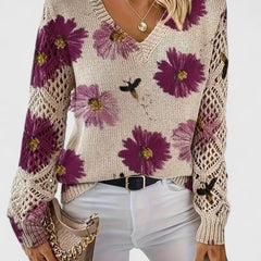 Kaiti™ - Elegant Floral Sweater