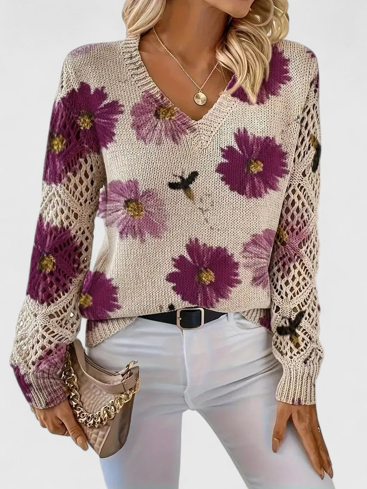 Kaiti™ - Elegant Floral Sweater