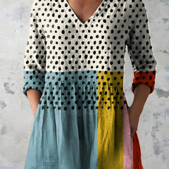 Jacqueline | Long Blouse with V-Neck