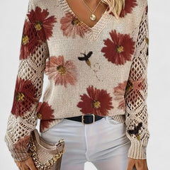 Kaiti™ - Elegant Floral Sweater