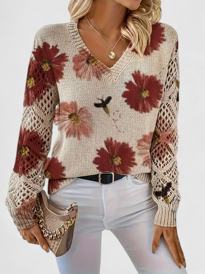 Kaiti™ - Elegant Floral Sweater